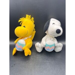 Snoopy & Woodstock Plush Easter Egg Peanuts‎ 50 Yr Celebration Toy w/ Tag 6.5"